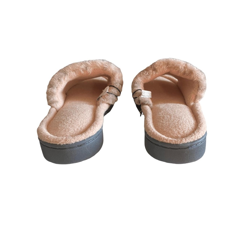 NWT ISOTONER Pink Cheetah Evening Sandals Size SM 6.5-7 Fuzzy Slip On - Picture 4 of 8